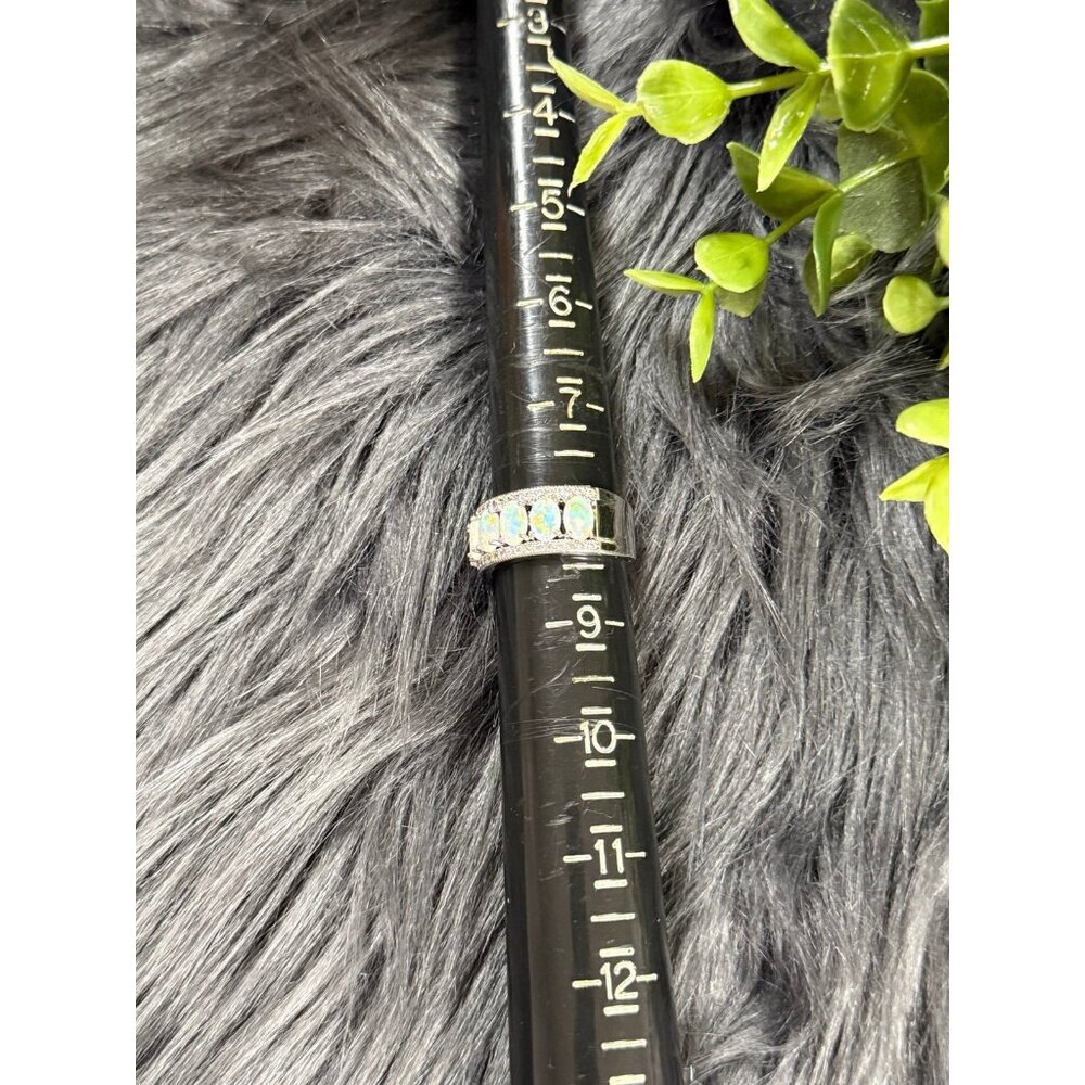 Silver Colored Opals Ring - Picture 10 of 10